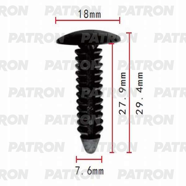 PATRON P370078 Клипса пластмассовая Chevrolet, GM применяемость: внутренняя отделка, багажник