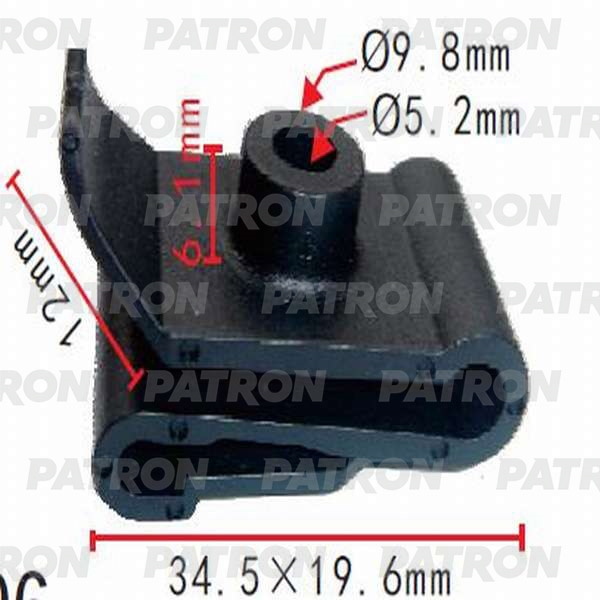 PATRON P370080 Клипса пластмассовая Audi, Seat, Skoda, Volkswagen применяемость: бампер, крылья