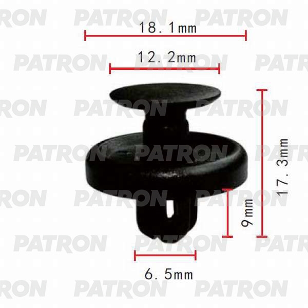 PATRON P370083 Клипса пластмассовая Lexus, Subaru, Toyota применяемость: бампер, защита
