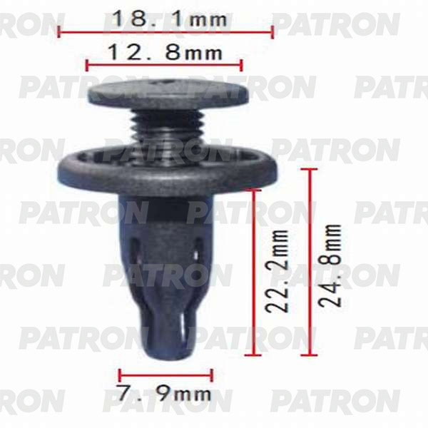 PATRON P370088 Клипса пластмассовая Acura, Honda применяемость: бампер, защита, крылья