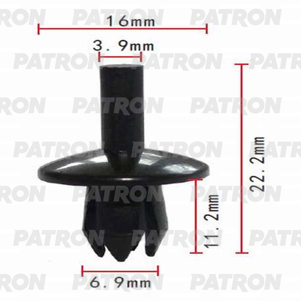 PATRON P370094 Клипса пластмассовая Ford применяемость: освещение, кузов - решётки