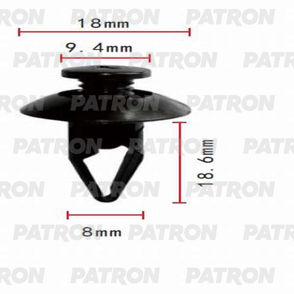 PATRON P370116 Клипса пластмассовая