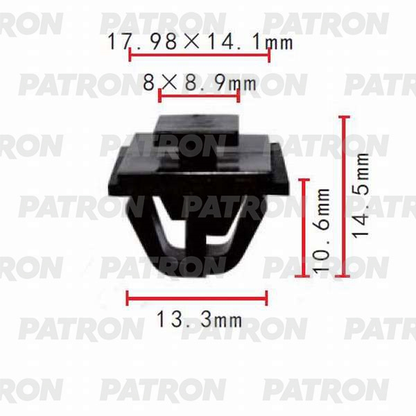 PATRON P370117 Клипса пластмассовая