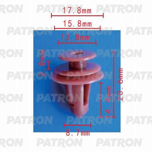 PATRON P370118 Клипса пластмассовая