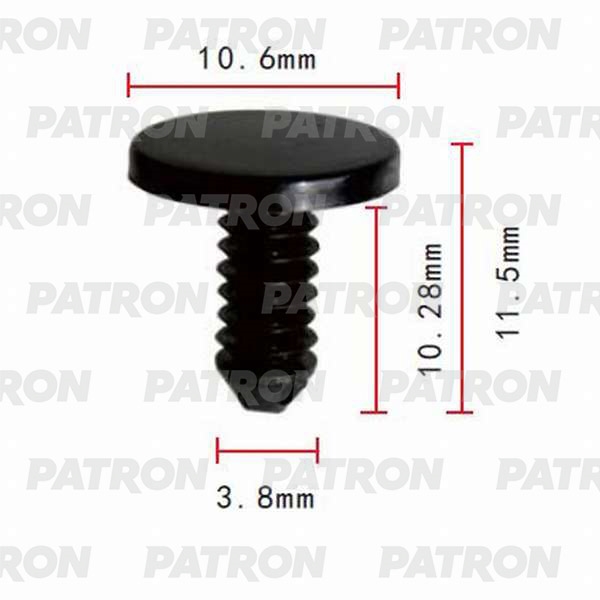 PATRON P370125 Клипса пластмассовая Chevrolet, Chrysler, Daewoo, Ford, GM, Opel применяемость: двери - уплотнитель