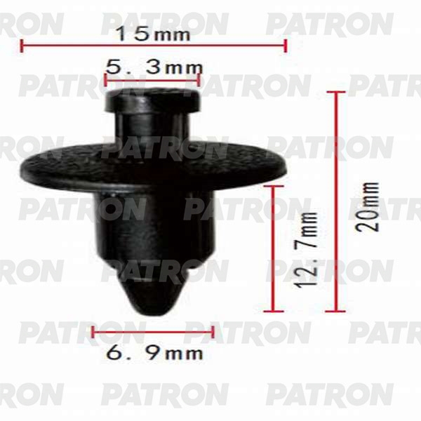 PATRON P370131 Клипса пластмассовая GM, Lexus, Mitsubishi, Subaru, Suzuki, Toyota применяемость: внутренняя отделка