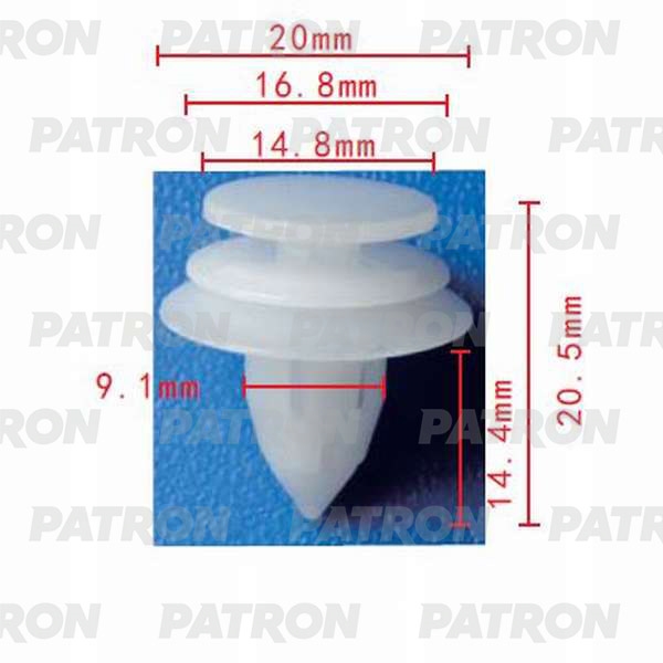 PATRON P370147 Клипса пластмассовая Chrysler применяемость: внутренняя отделка - двери