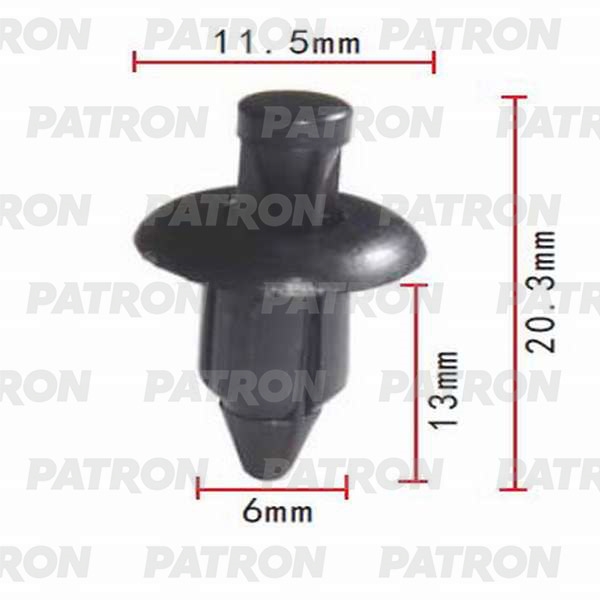 PATRON P370158 Клипса пластмассовая Infiniti, Mitsubishi, Nissan применяемость: внутренняя отделка