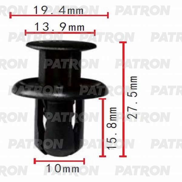 PATRON P370162 Клипса пластмассовая