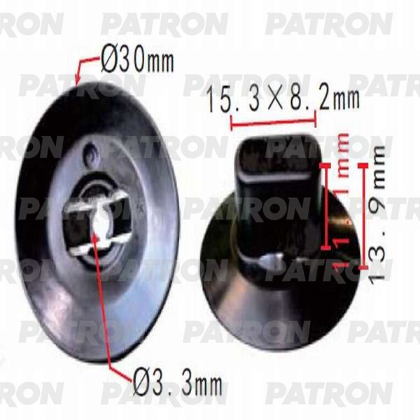PATRON P370178A Клипса пластмассовая (упаковка 100шт) Renault применяемость: защита