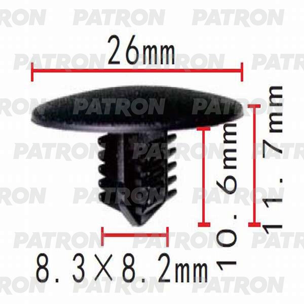 PATRON P370181 Клипса пластмассовая Mitsubishi применяемость: подкапотное пространство - фиксатор, уплотнитель