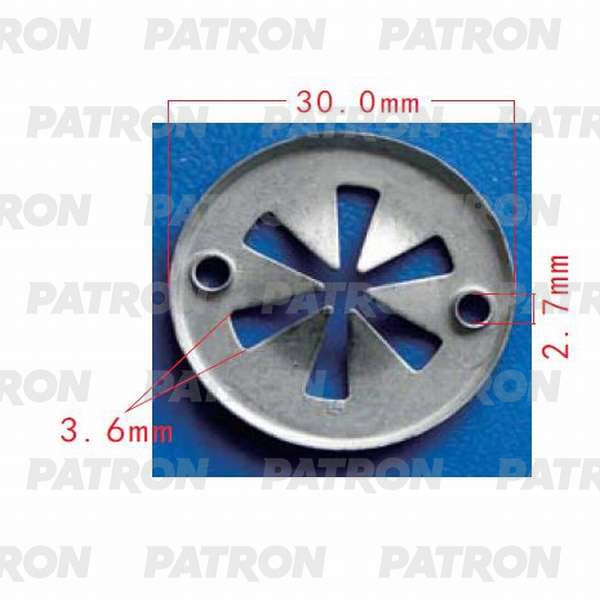 PATRON P370187 Шайба металлическая Audi,Ford,Seat,Skoda,Volkswagen применяемость: брызговики, внутренняя отделка, двери, бампер, капот