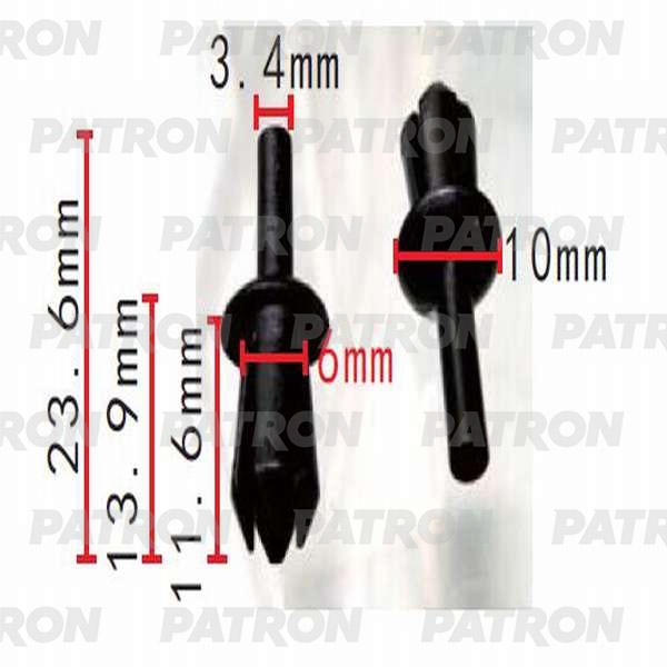 PATRON P370193 Клипса пластмассовая Audi, GM, Opel, Porsche, Seat, Skoda, Volkswagen применяемость: подкрылки, защита, внутренняя отделка, бампер, крылья, багажник