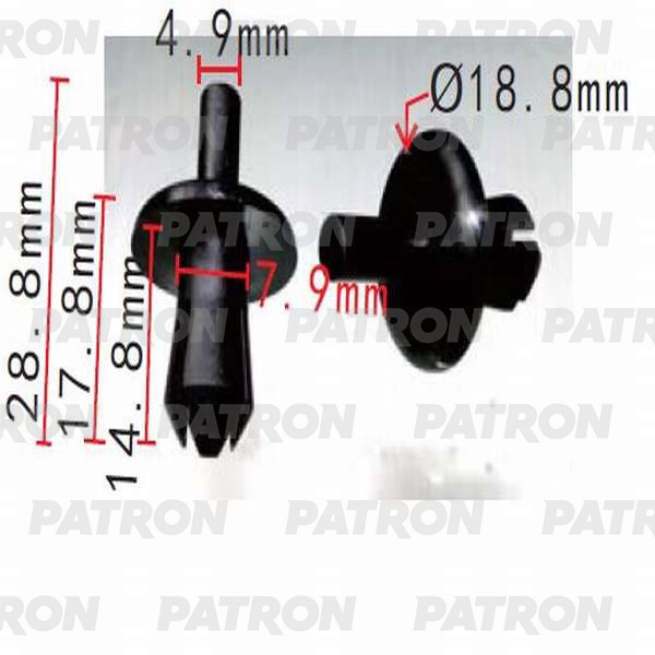 PATRON P370197 Клипса пластмассовая распорная MERCEDES-BENZ , OPEL