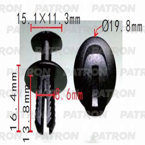 PATRON P370199 Клипса пластмассовая Audi, Mercedes, Seat, Skoda, Volkswagen применяемость: бампер