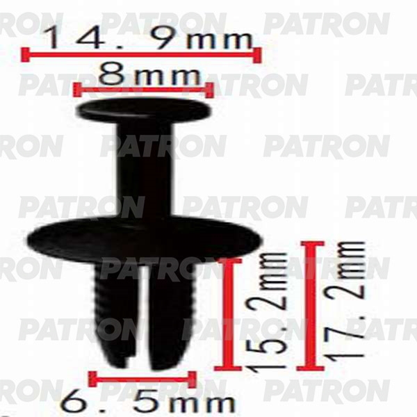 PATRON P370205 Клипса пластмассовая Audi,BMW,Seat,Skoda,Volkswagen применяемость: бампер, пороги, уплотнитель
