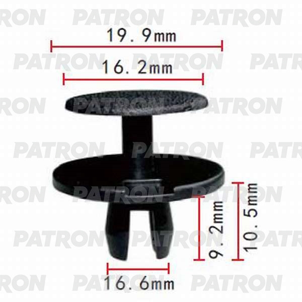 PATRON P370208 Клипса пластмассовая BMW, Mercedes, Peugeot применяемость: отделка, брызговики, радиатор - облицовка