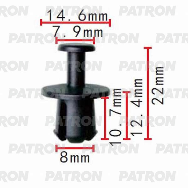 PATRON P370209 Клипса пластмассовая BMW применяемость: решётки, уплотнитель