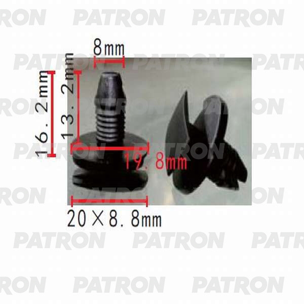 PATRON P370214A Клипса пластмассовая