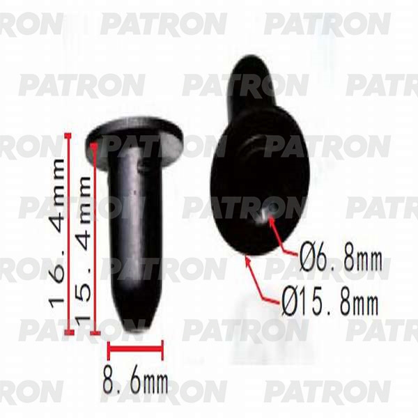 PATRON P370238 Втулка пластиковая Audi, Seat, Skoda, Volkswagen применяемость: универсальный, внутренняя отделка, багажник
