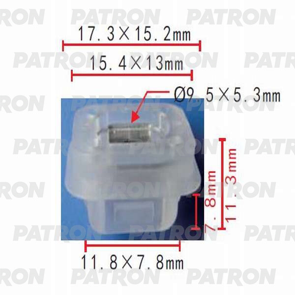 PATRON P370241 Втулка пластиковая Audi, BMW, Seat, Skoda, Volkswagen применяемость: вставка под саморез