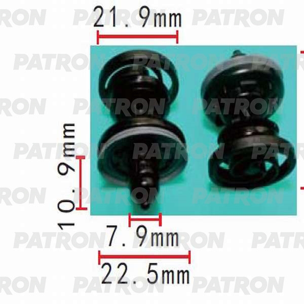 PATRON P370254 Клипса пластмассовая Audi, Seat, Skoda, Volkswagen применяемость: внутренняя отделка - двери