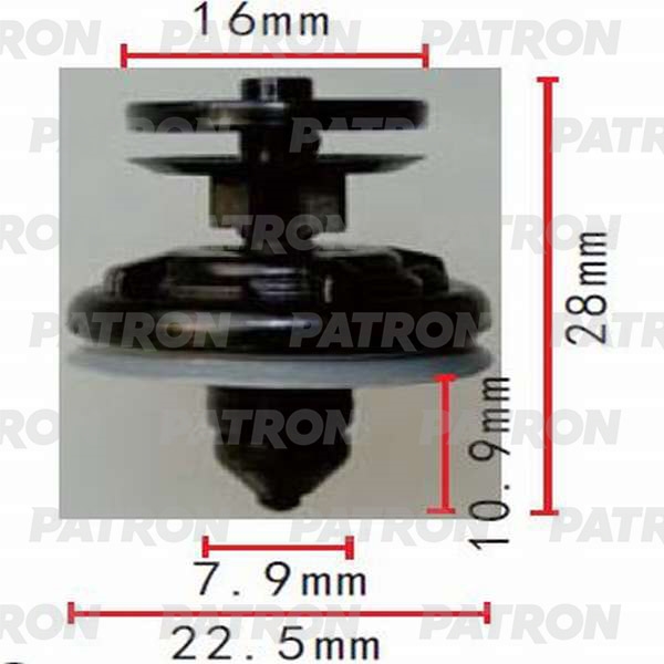 PATRON P370255 Клипса пластмассовая