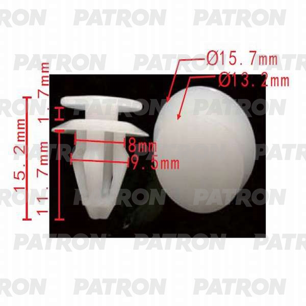 PATRON P370259 Клипса пластмассовая Audi, Seat, Skoda, Volkswagen применяемость: внутренняя отделка - двери