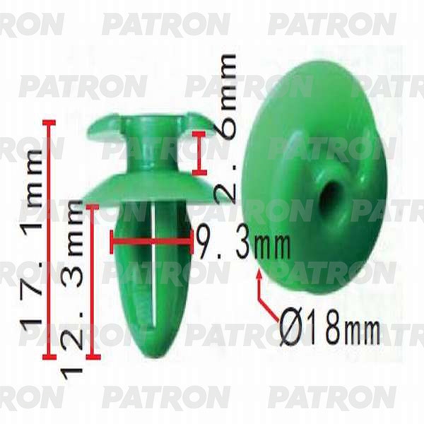 PATRON P370261A Клипса пластмассовая (упаковка 100шт) BMW применяемость: внутренняя отделка, двери