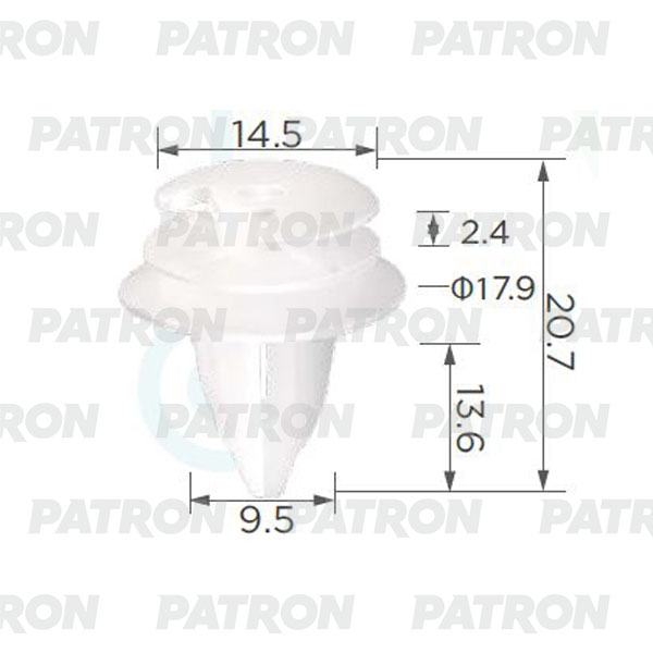 PATRON P370262A Клипса пластмассовая (упаковка 100шт) BMW применяемость: пистон обшивки