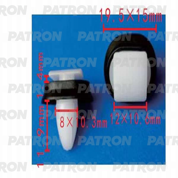PATRON P370268 Клипса пластмассовая Alfa Romeo, Citroen, Fiat, Lancia, Peugeot применяемость молдинги