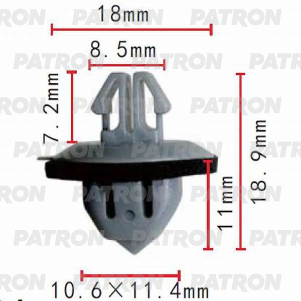 PATRON P370279 Клипса пластмассовая Lexus, Toyota применяемость: молдинги