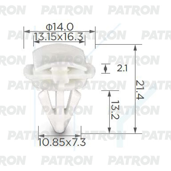 PATRON P370291A Зажим пластиковый (упаковка 100шт) Audi, Seat, Skoda, Volkswagen применяемость: молдинги