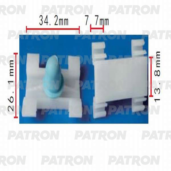 PATRON P370293 Зажим пластиковый декоративная дверная планка (желтый/зеленый) BMW, MINI, Fiat, Afa Romeo, Lancia, Iveco, Opel