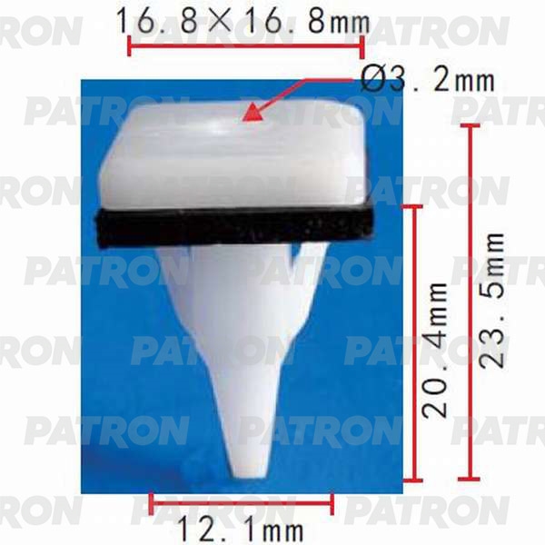 PATRON P370300 Зажим пластиковый Mitsubishi применяемость: молдинг порога