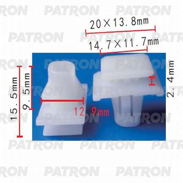 PATRON P370301 Зажим пластиковый Acura,Honda применяемость: молдинги, кузов - пороги