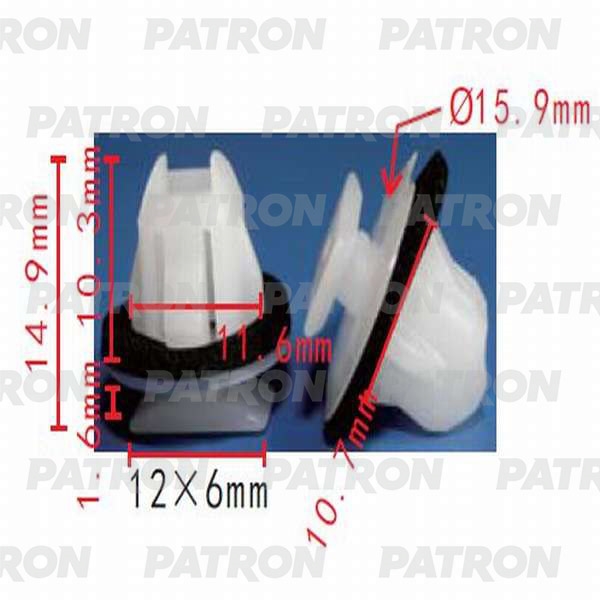 PATRON P370302 Клипса пластмассовая Infiniti,Nissan применяемость: брызговики, подкрылок