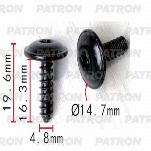 PATRON P370305A Шуруп металлический (упаковка 100шт) металлический AUDI , SEAT , SKODA , VW