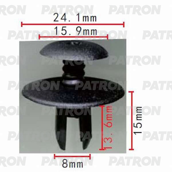 PATRON P370313 Клипса пластмассовая ввинчивающаяся (черная) BMW   MINI