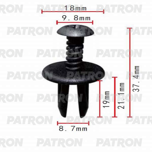 PATRON P370315 Клипса пластмассовая Alfa Romeo, Fiat, Lancia применяемость: внутренняя отделка, брызговики, защита