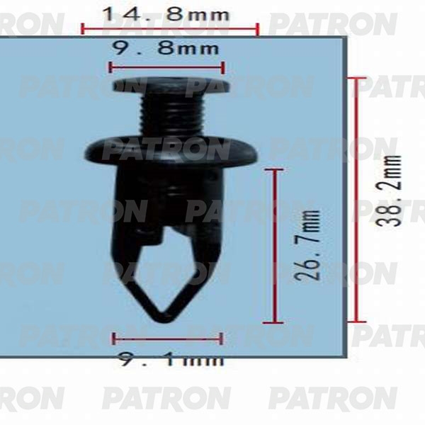 PATRON P370317 Клипса пластмассовая Lexus, Toyota применяемость: бампер, защита, крылья