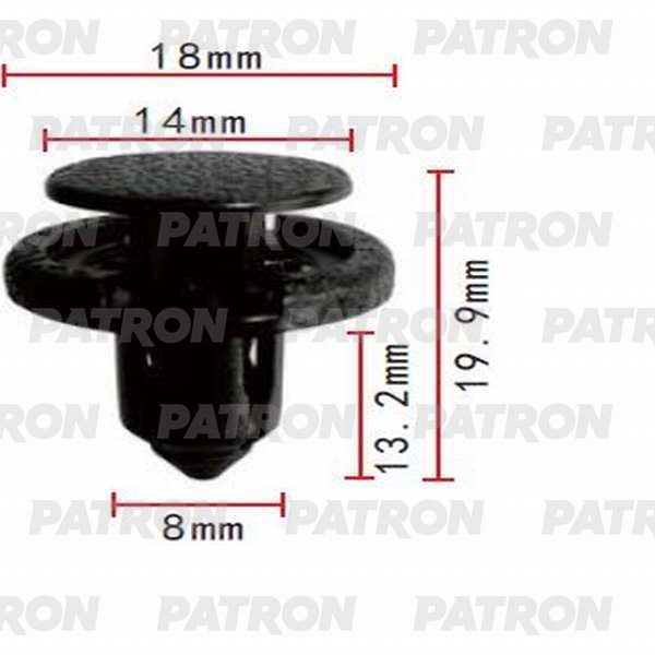 PATRON P370422 Клипса пластмассовая Infiniti,Nissan,Renault,Toyota применяемость: бампер