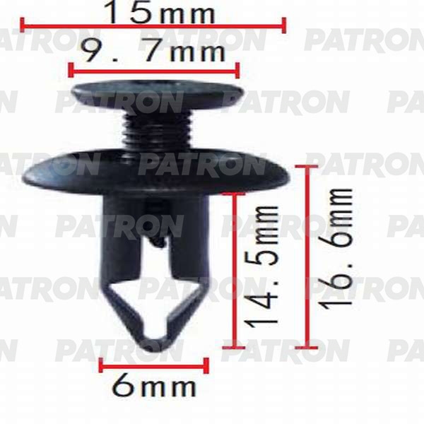 PATRON P370492 Клипса пластмассовая Mitsubishi применяемость: подкрылок
