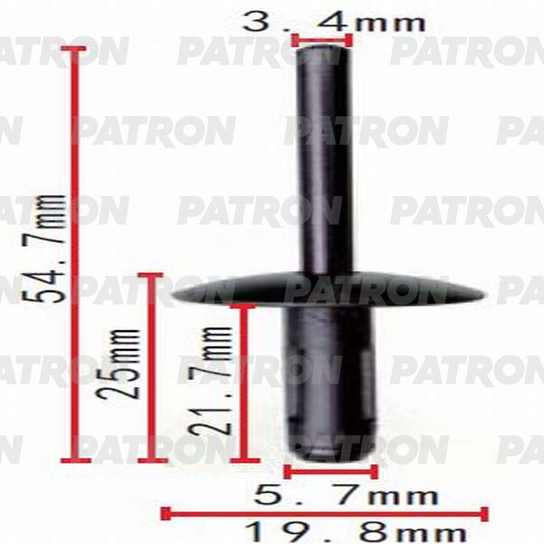 PATRON P370536 Клипса пластмассовая Renault, применяемость: двери, отделка (различная), уплотнители, фиксаторы, шумоизоляция.