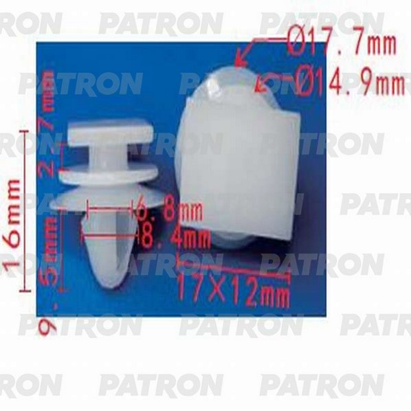 PATRON P371242 Клипса пластмассовая TOYOTA применяемость: накладка порога, молдинг