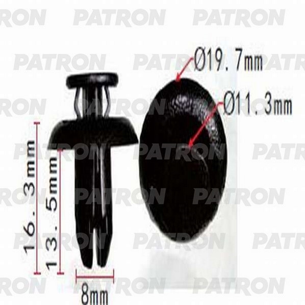 PATRON P371289 Клипса пластмассовая Lexus,Mazda,Toyota применяемость: бампер, крылья