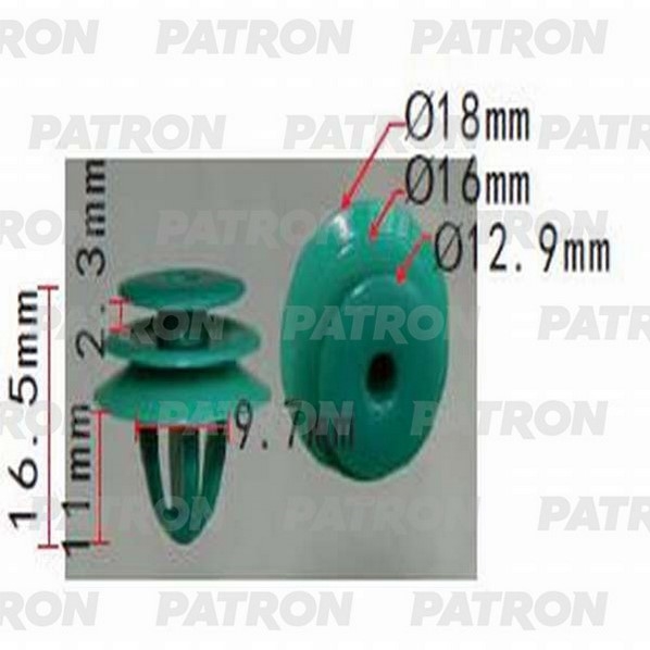 PATRON P371350 Клипса пластмассовая Hyundai,Kia применяемость: внутренняя отделка, дверь - панель