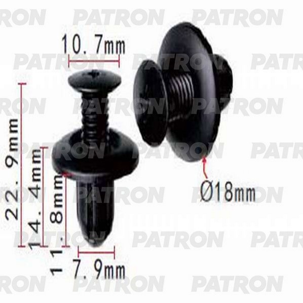 PATRON P371351 Клипса пластмассовая Hyundai,Kia применяемость: бампер, фиксатор