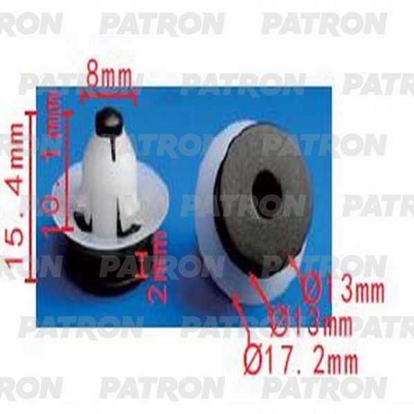PATRON P371377 Клипса пластмассовая Volvo применяемость: крылья, пороги, бампер
