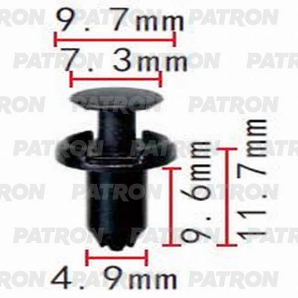 PATRON P371380 Клипса пластмассовая